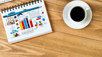Social media metrics bar graph