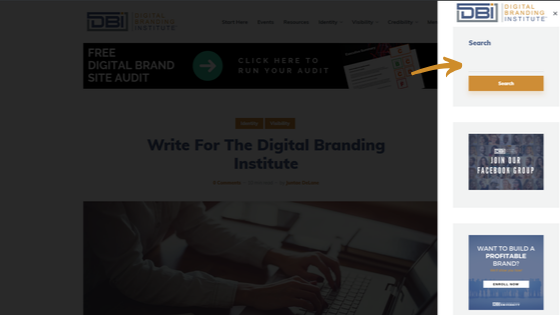 Digital Branding Institute search field box
